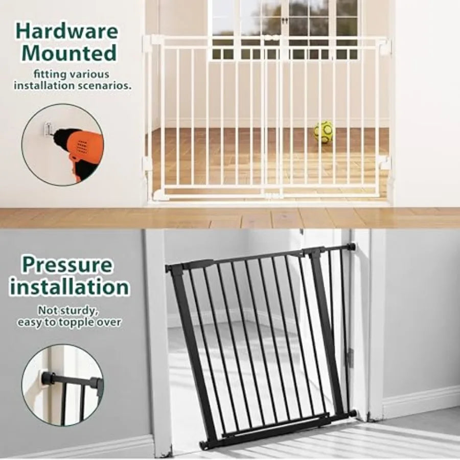 Baby Gate With Walk Through Door And Hardware Mount