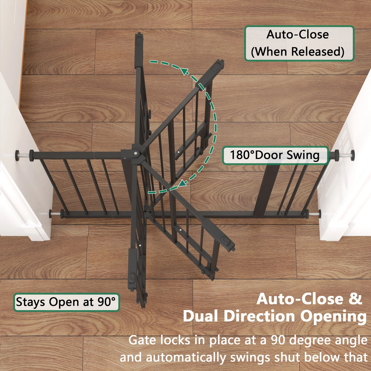 Baby Gate With Cat Door Walk Through Safety Gate Stairs