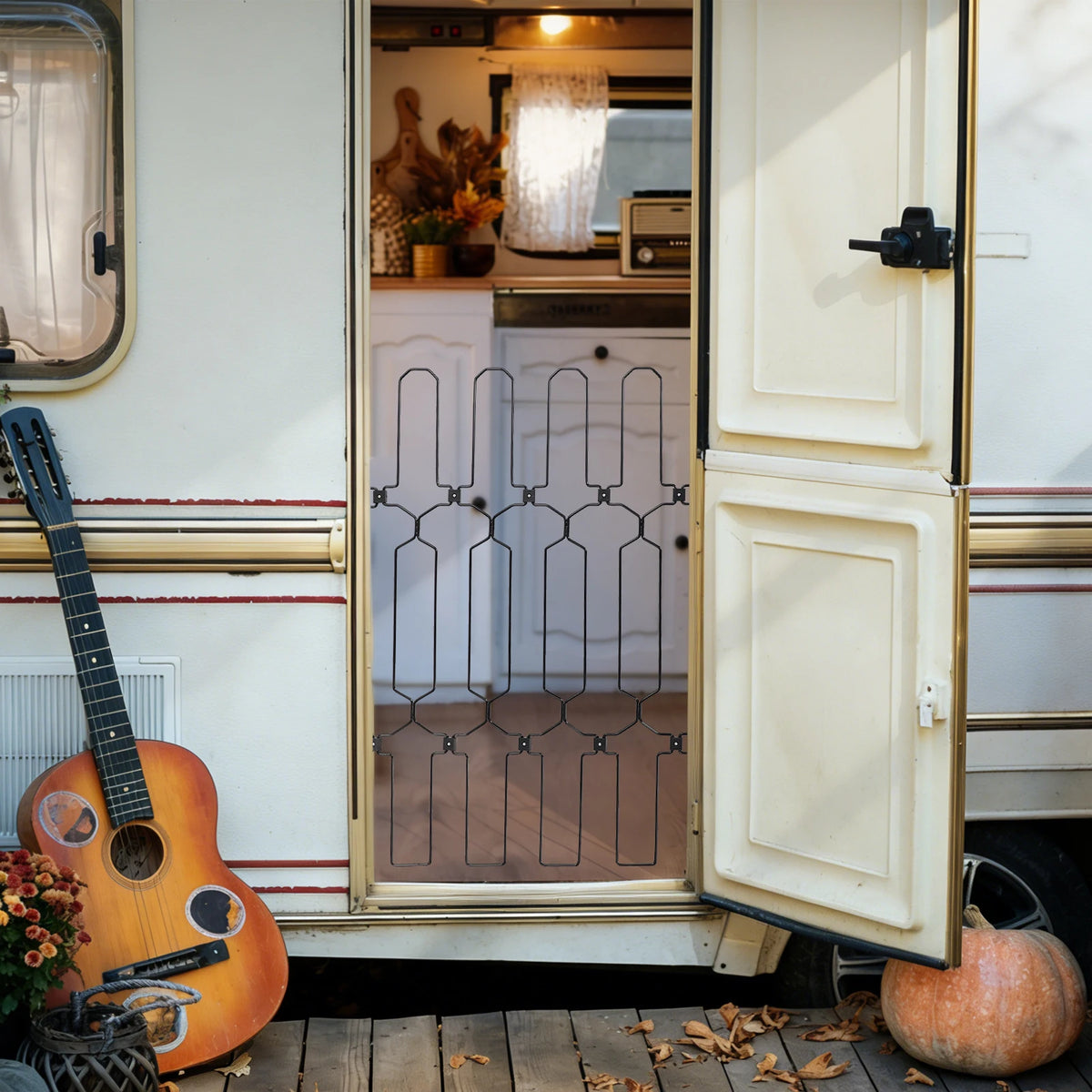 Bymaocar Metal Retractable Pet Fence Gate For Doors
