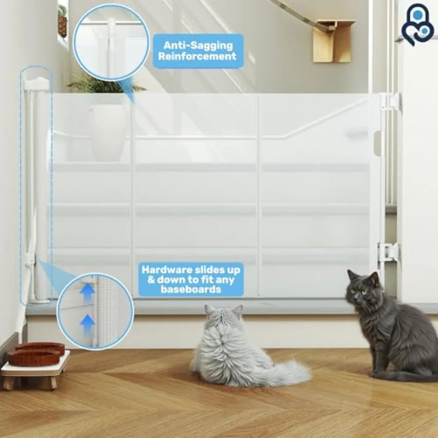 Retractable Mesh Baby Gate For Stairs And Doorways Indoor Outdoor