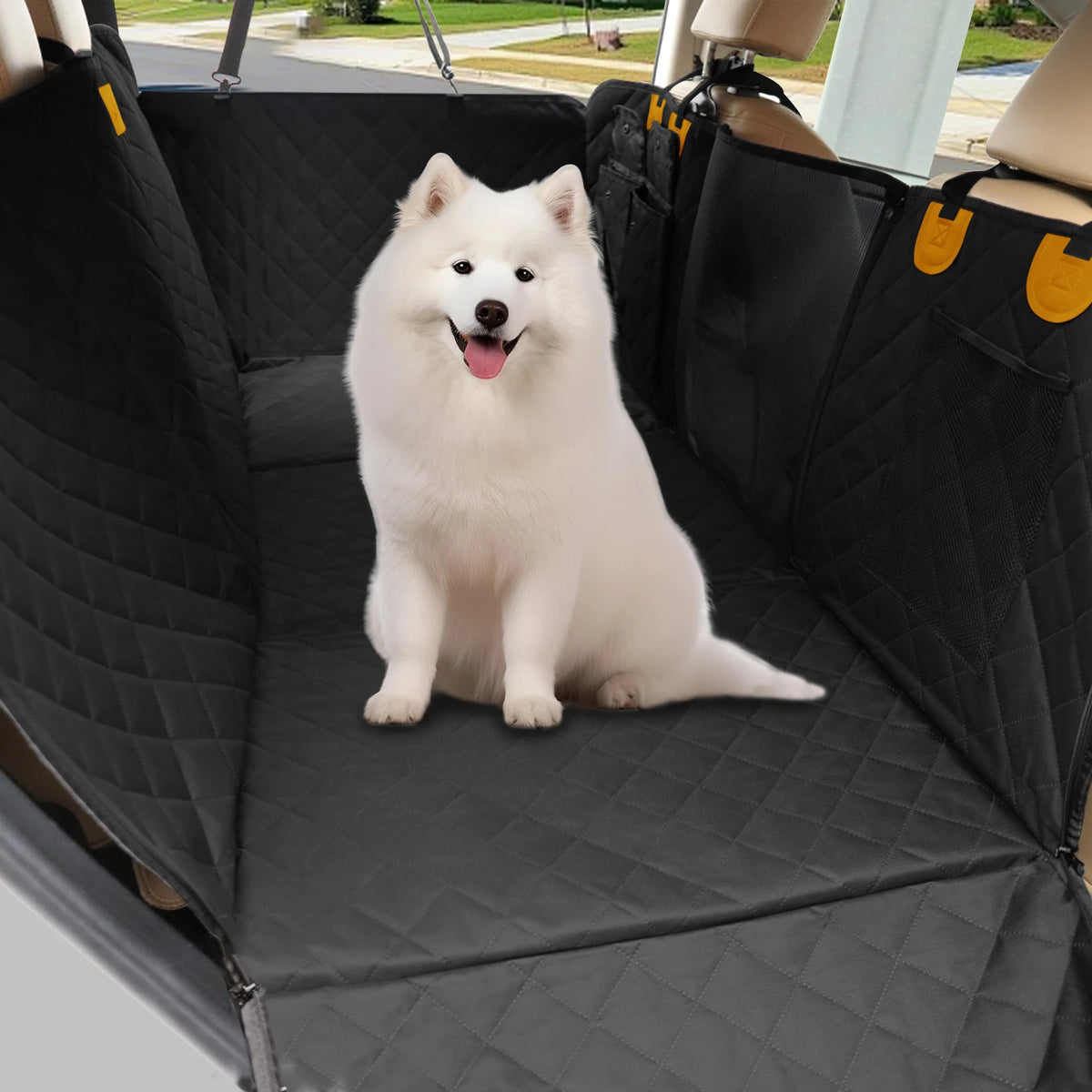 Borwart Waterproof Back Seat Extender Dog Car Hammock With Mesh