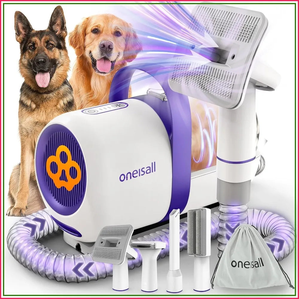 Pet Hair Vacuum Grooming Kit 15000Pa Suction Low Noise Dust Cup For Home