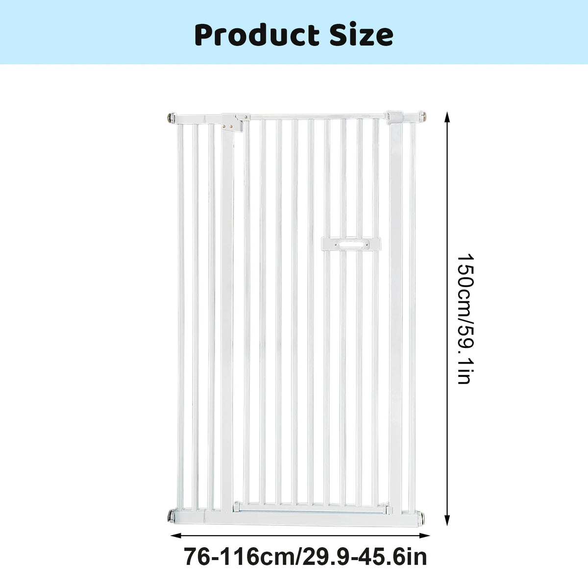 Stainless Steel Pet Gate Barrier For Cats And Dogs Indoor Use