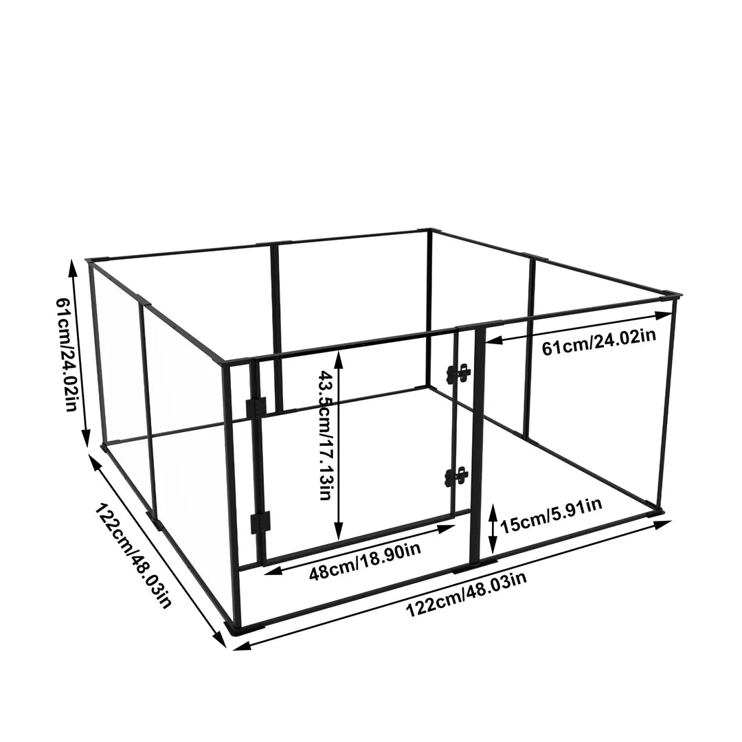 BINGOPAW 8 Panel Acrylic Dog Playpen Whelping Pen Set