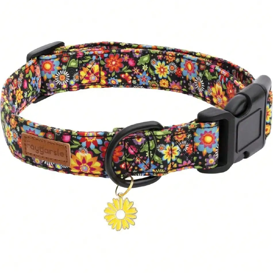 Floral Dog Collar For Girls And Female Dogs Soft Flower