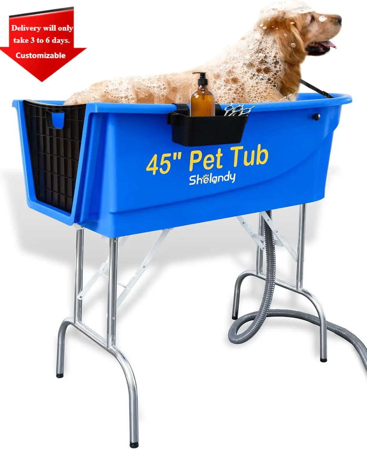 Stainless Steel Pet Grooming Bathtub Heavy Duty Dog Wash Station