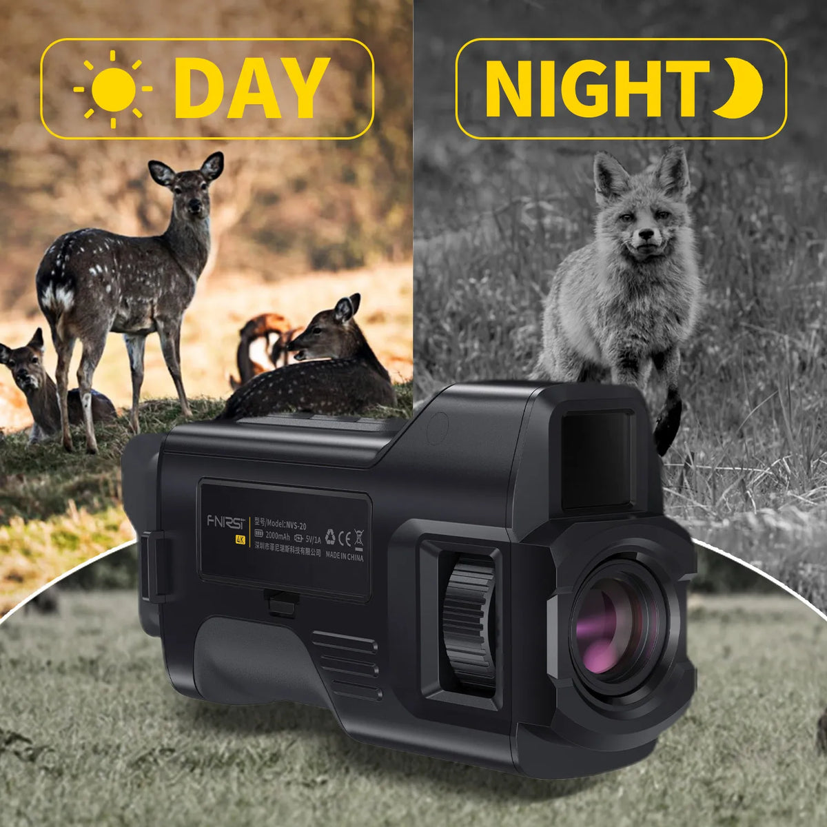 FNIRSI NVS-20 4K HD Night Vision Monocular With 6x Zoom