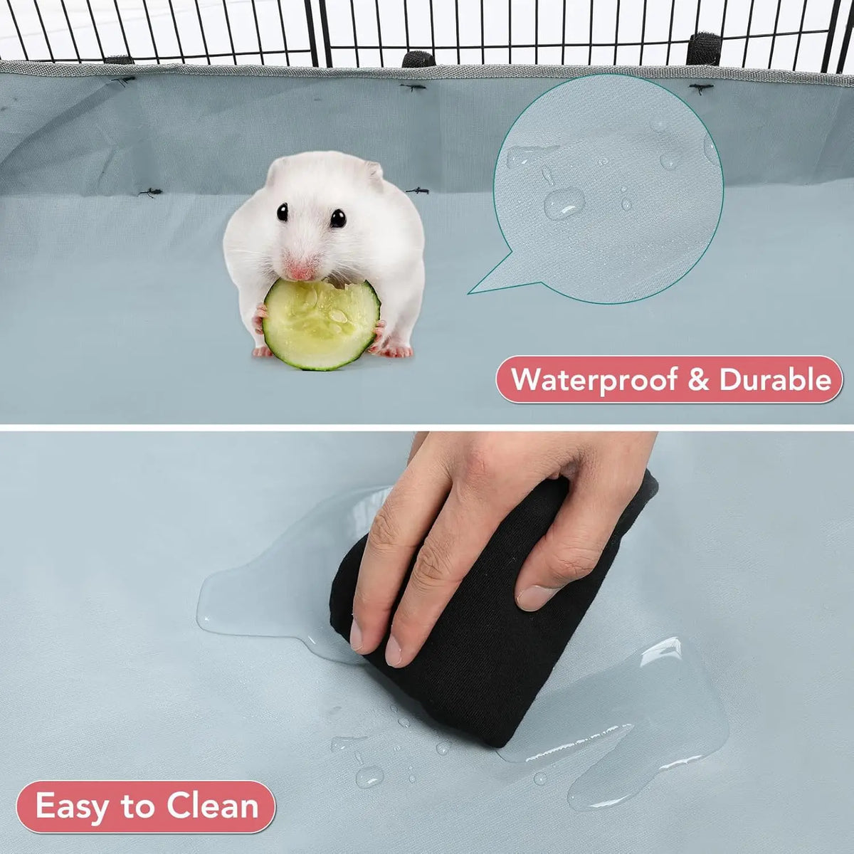 Small Animal Playpen With Waterproof Mat 12 Panels