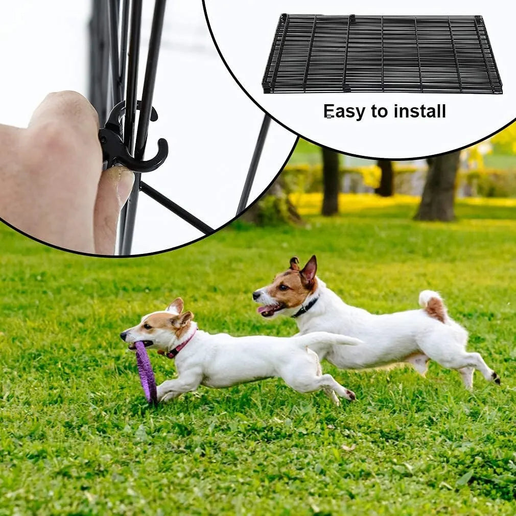 Dog Playpen Wire Fence Kennel Exercise Cage for Pets