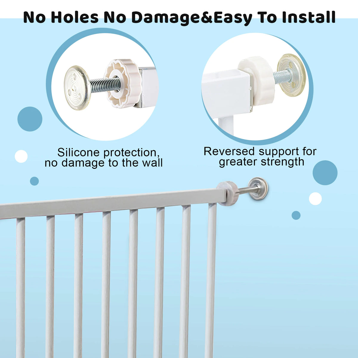 Stainless Steel Pet Gate Barrier For Cats And Dogs Indoor Use