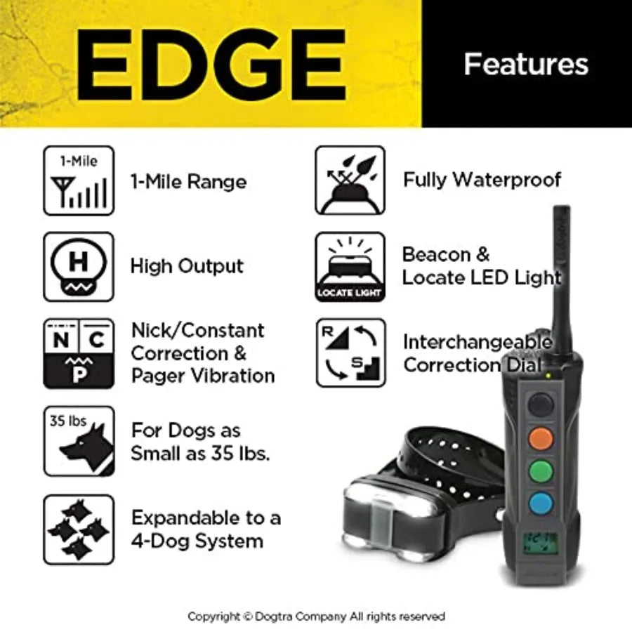 Outdoor Training Waterproof Nylon Collar With LED Receiver And 4 Dog Control