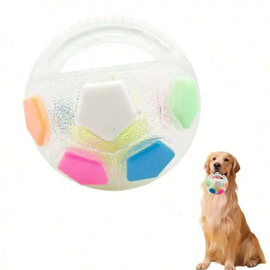 Chew Tough Soccer Ball Dog Toy TPR Squeaky Training Outdoor