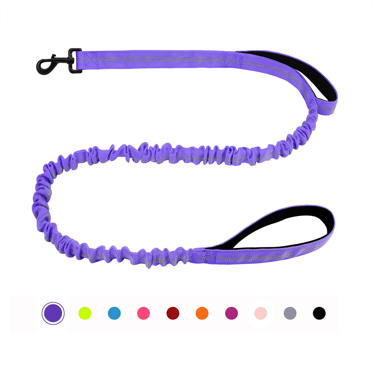 Heavy Duty Bungee Dog Leash With Shock Absorption Padded Handles