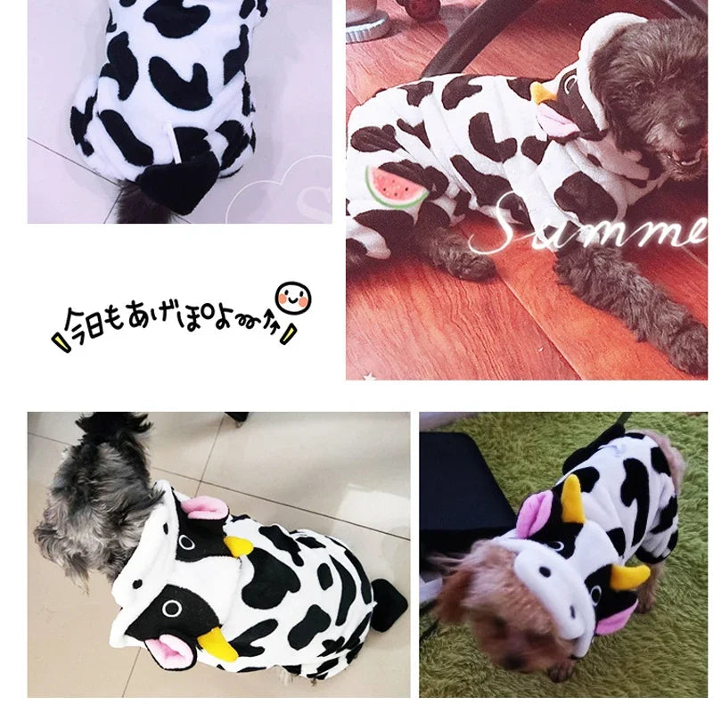 Soft Fleece Dog Clothes Jumpsuits Pet Coat Hoodie For All Seasons