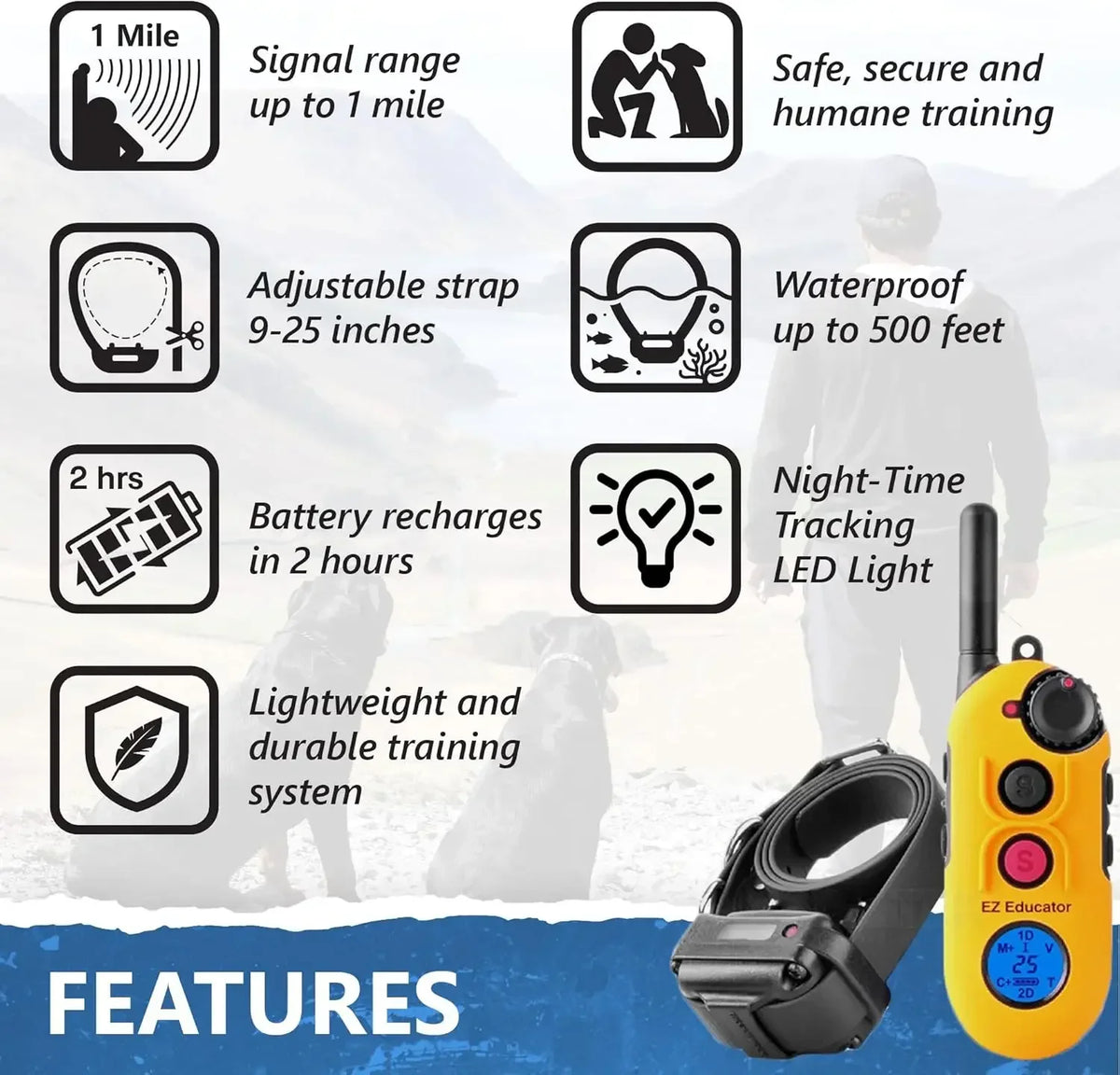 Ez 900 E Collar For Dog Training Remote Tone Vibration