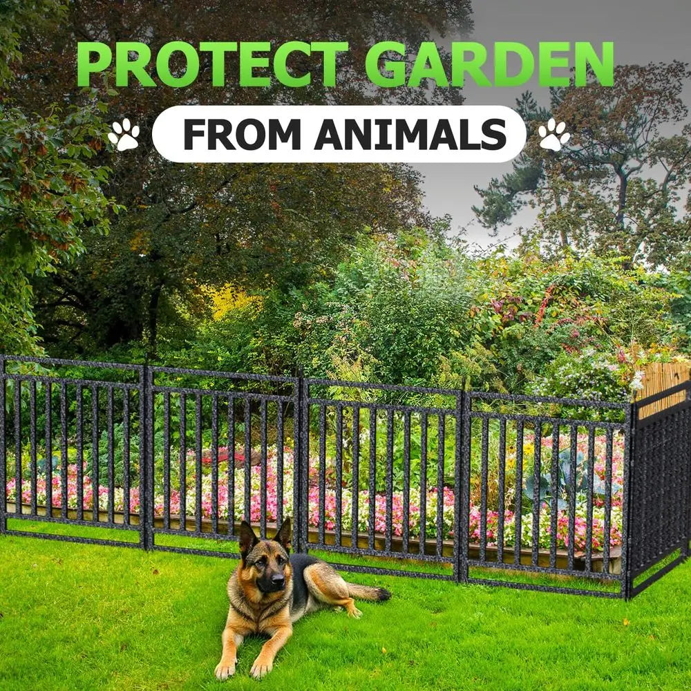 Durable Yard Fence System With 14 Panels And 2 Gates