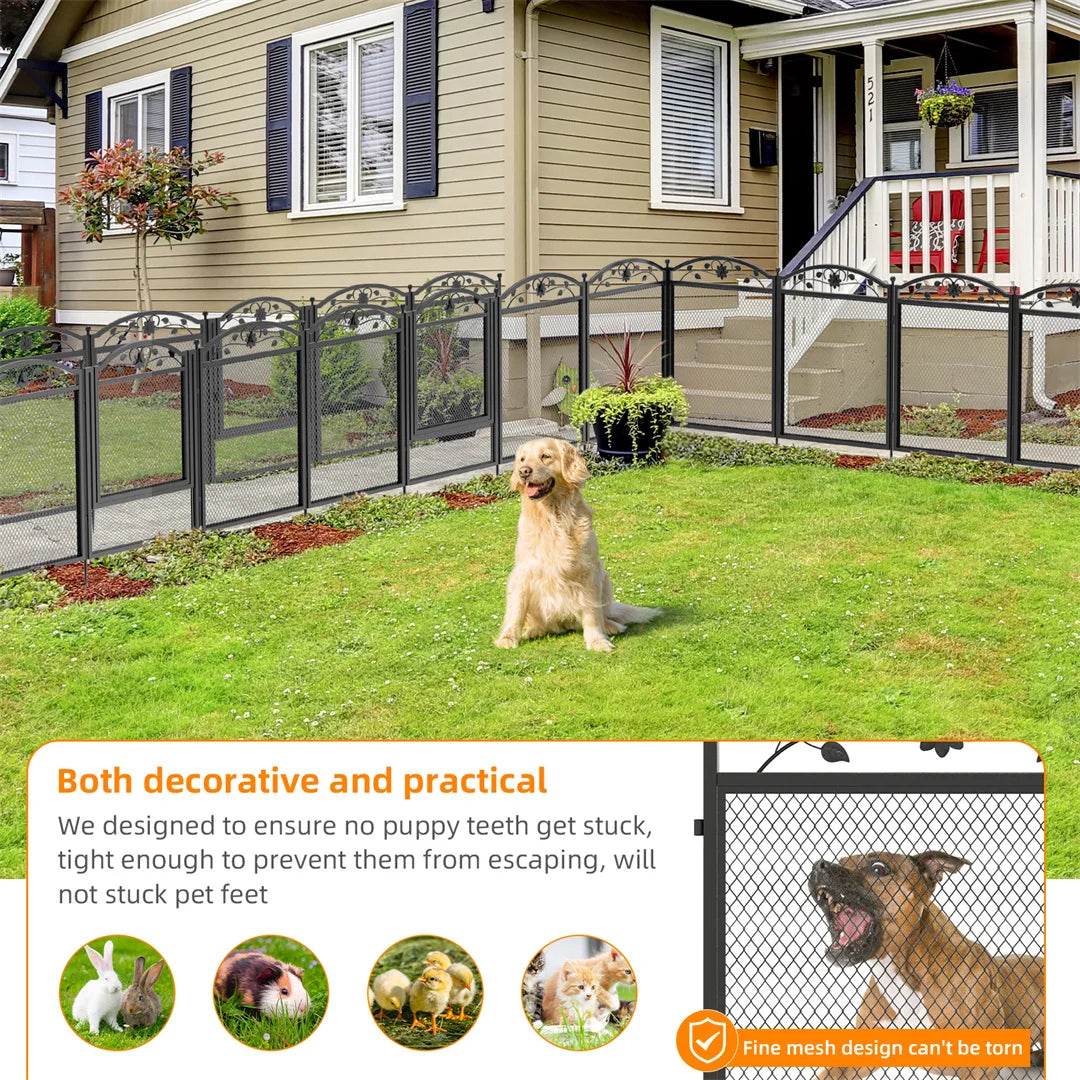 BINGOPAW 8 Panels DIY Heavy Duty Dog Playpen Outdoor Indoor Metal Fence