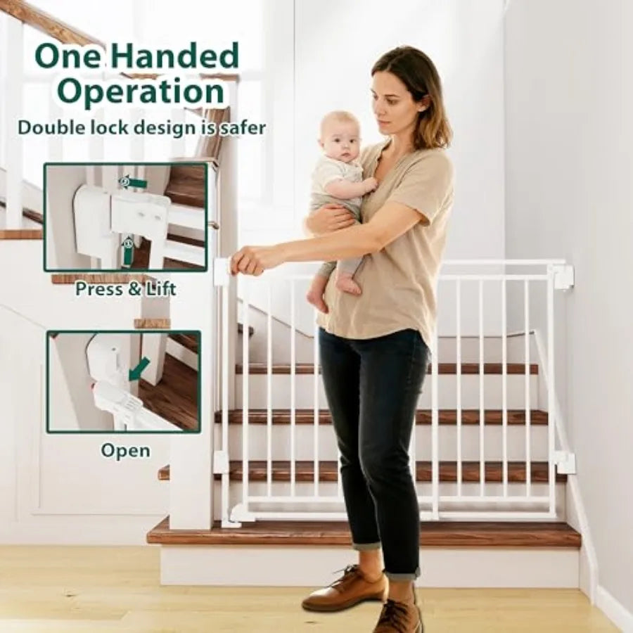 Baby Gate With Walk Through Door And Hardware Mount
