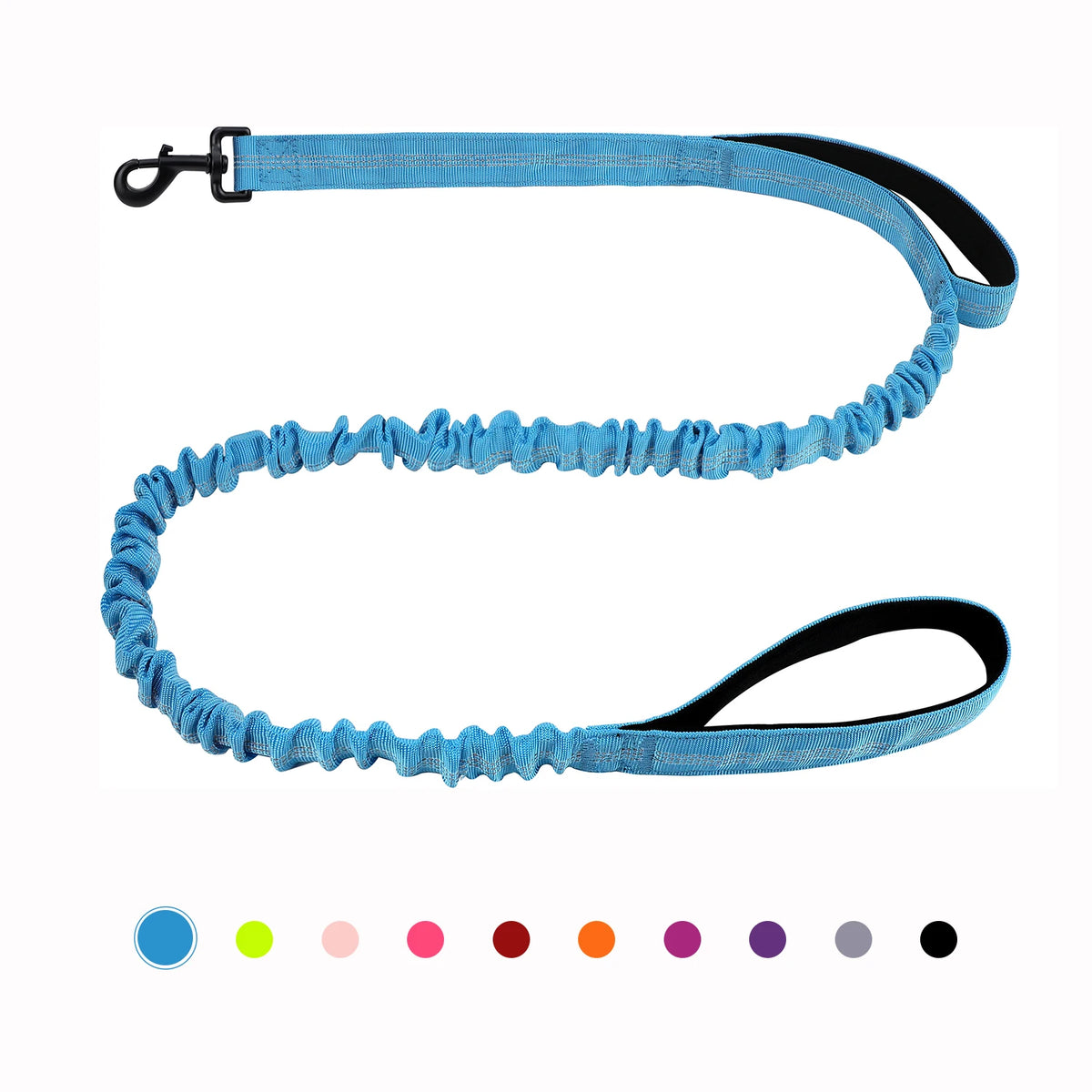 Heavy Duty Bungee Dog Leash With Shock Absorption Padded Handles