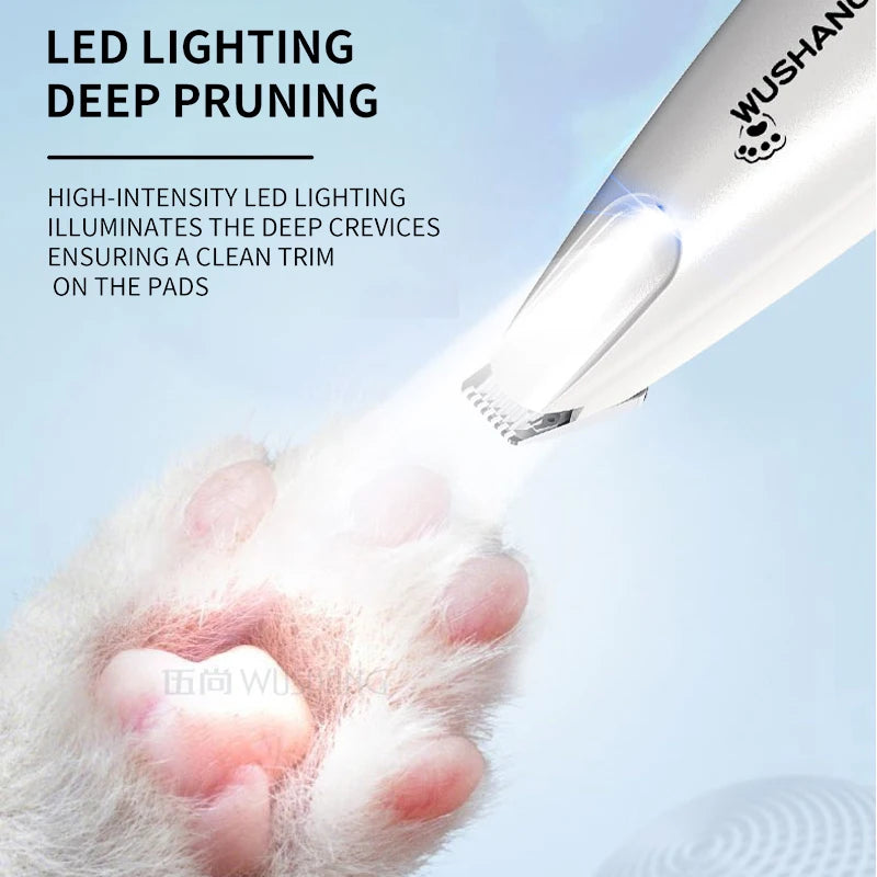 Dog Electric Groomer Trimmer With LED Light Waterproof Low Noise