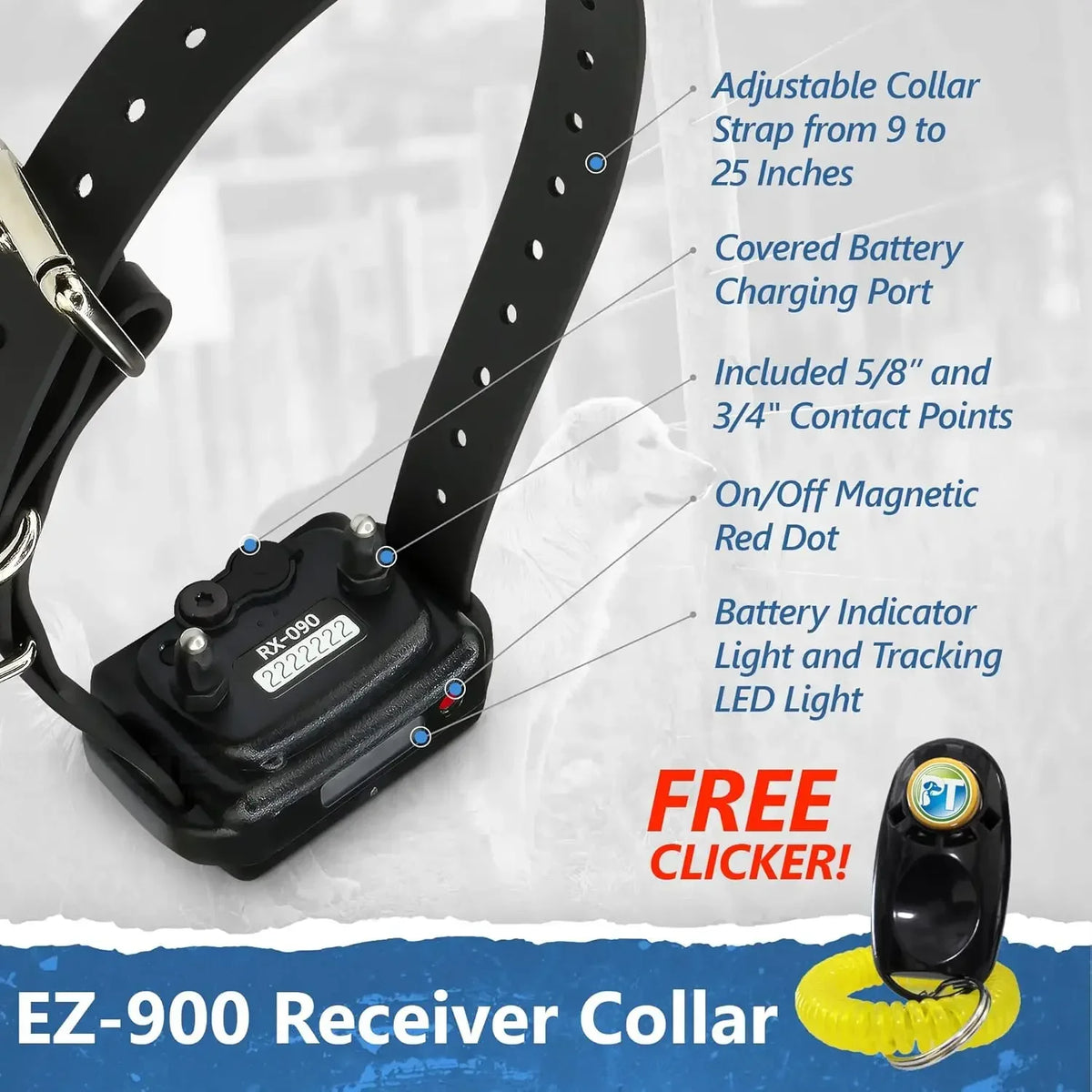 Ez 900 E Collar For Dog Training Remote Tone Vibration