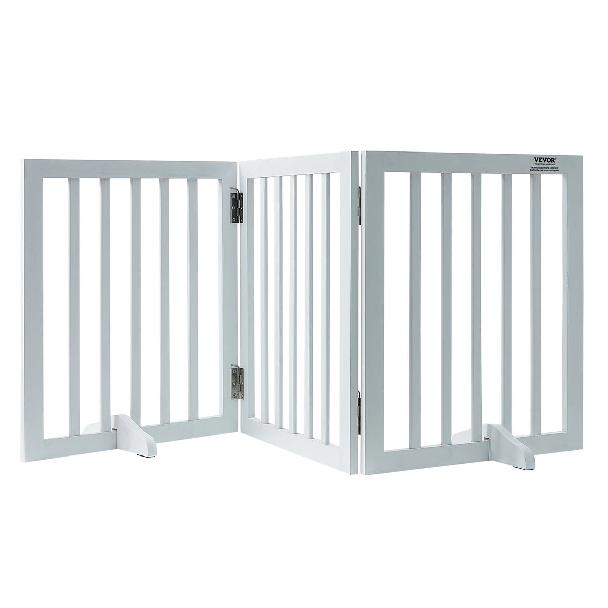 Free Standing Dog Gate Three Panel Expandable Pet Barrier Narrow