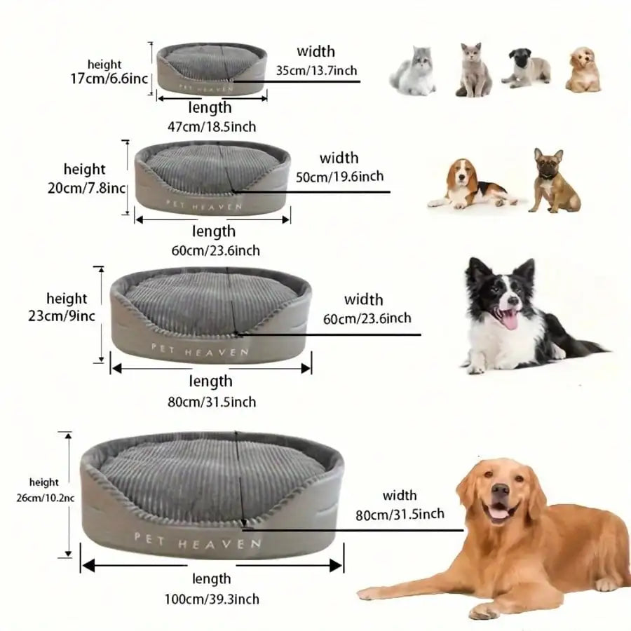 Soft Cozy AllSeason Pet Bed For Dogs And Cats Machinewashable