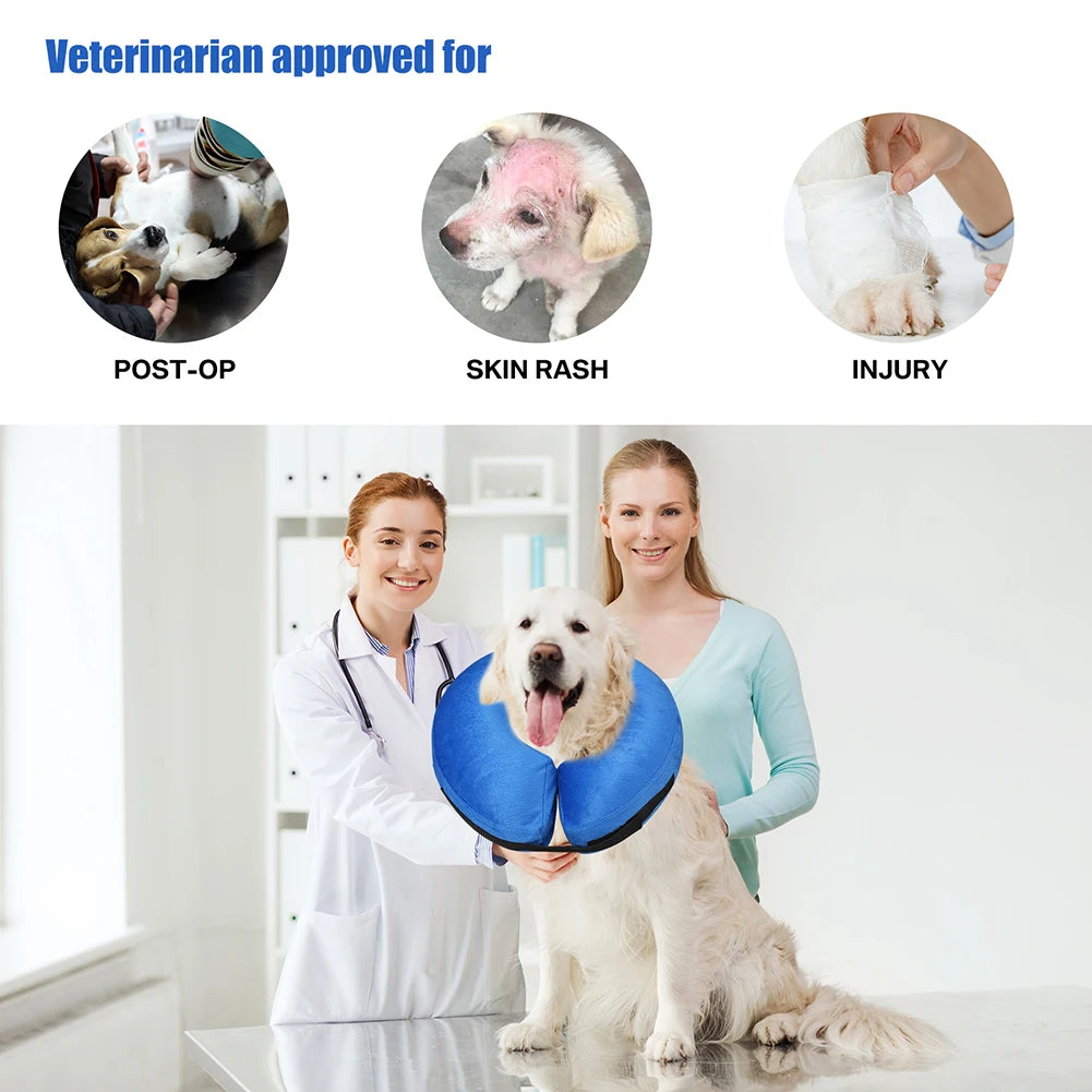 Inflatable Protective Dog and Cat Post Surgery Recovery Collar