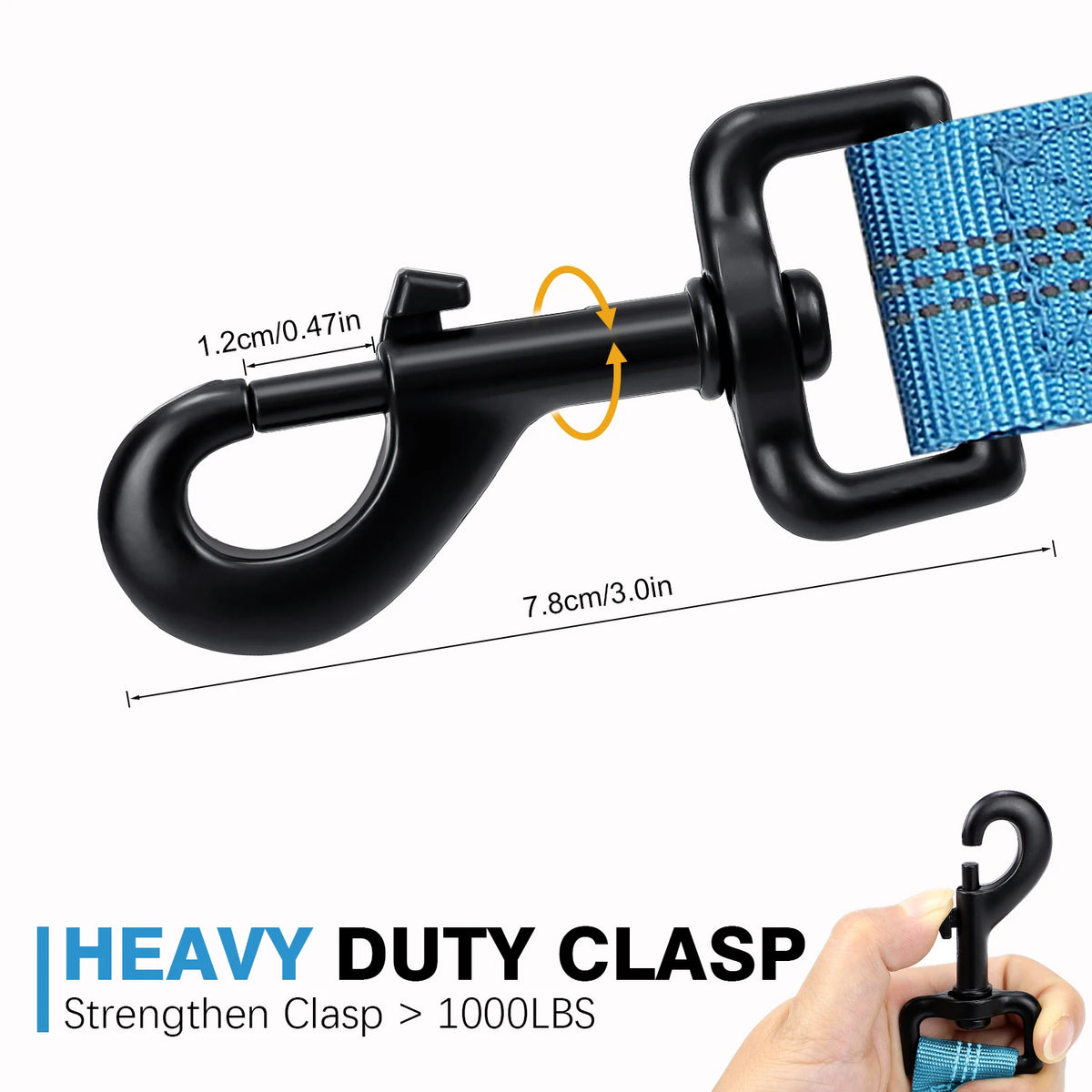 Heavy Duty Bungee Dog Leash With Shock Absorption Padded Handles