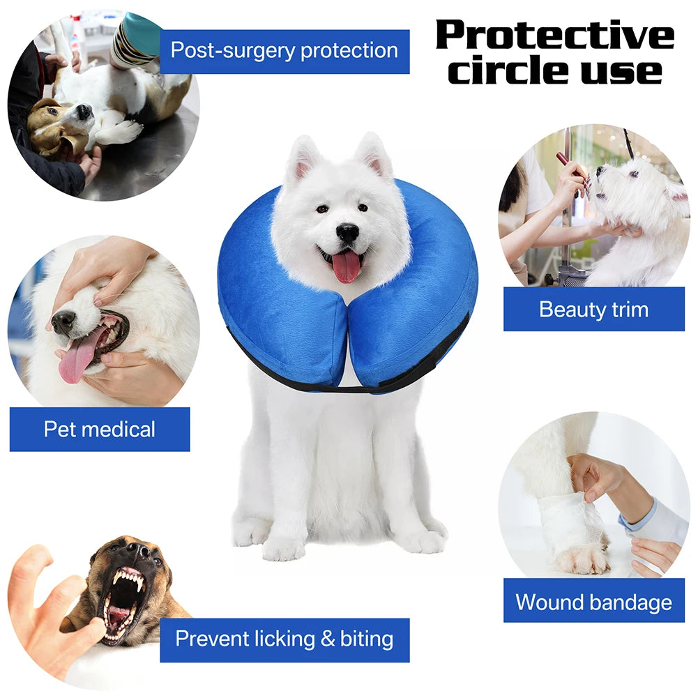 Inflatable Protective Dog and Cat Post Surgery Recovery Collar