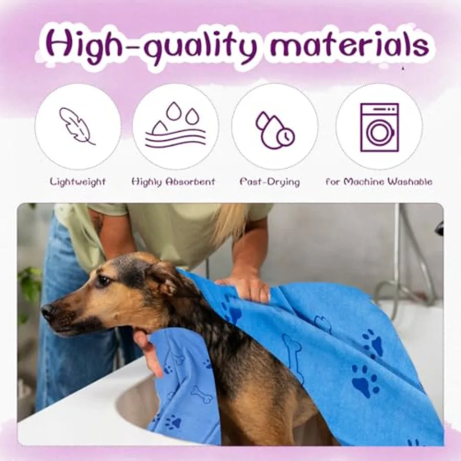 30 Pack Cotton Dog Towels Quick Dry Pet Grooming Towels