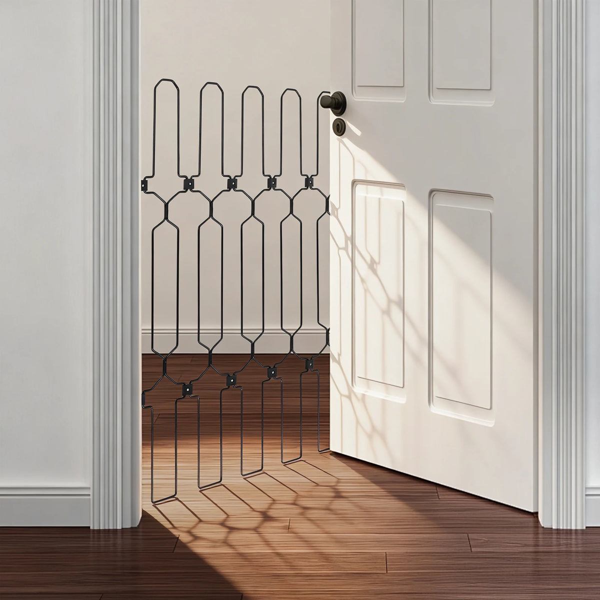 Bymaocar Metal Retractable Pet Fence Gate For Doors