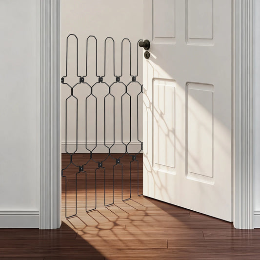 Bymaocar Metal Retractable Pet Fence Gate For Doors