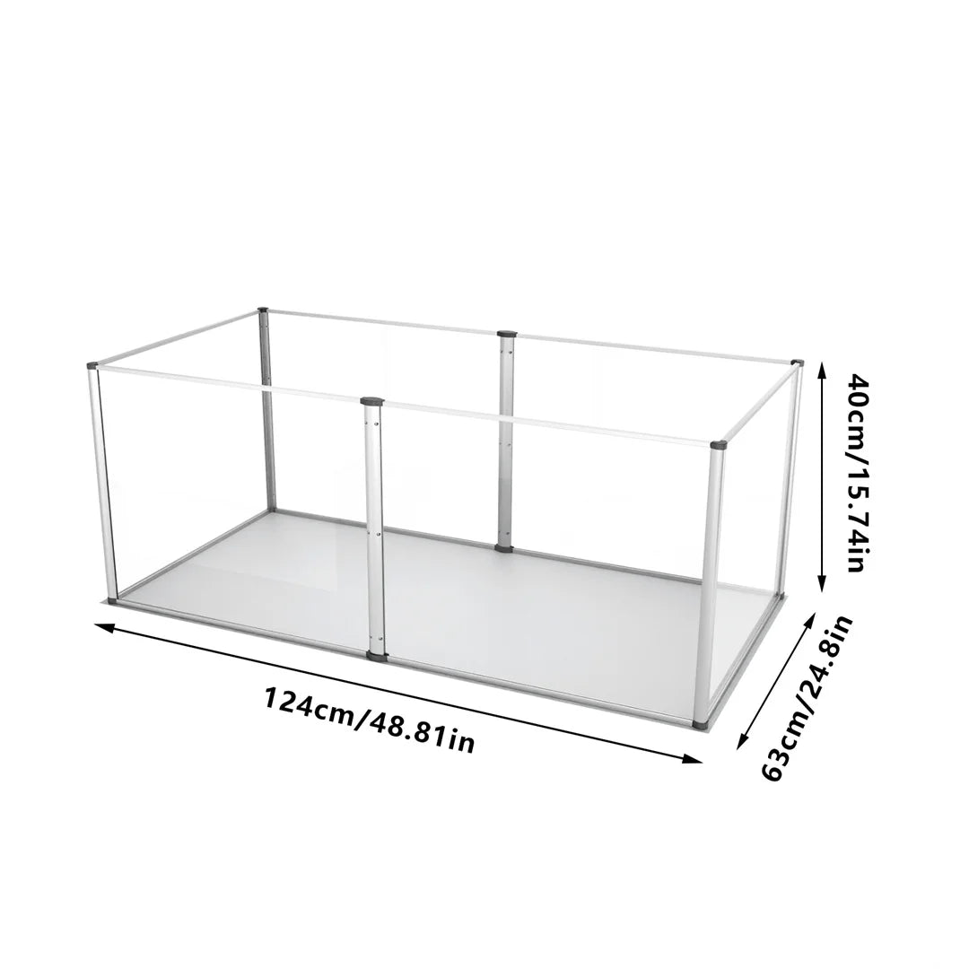 BINGOPAW Acrylic Pet Playpen Whelping Pen With Waterproof Floor Pad